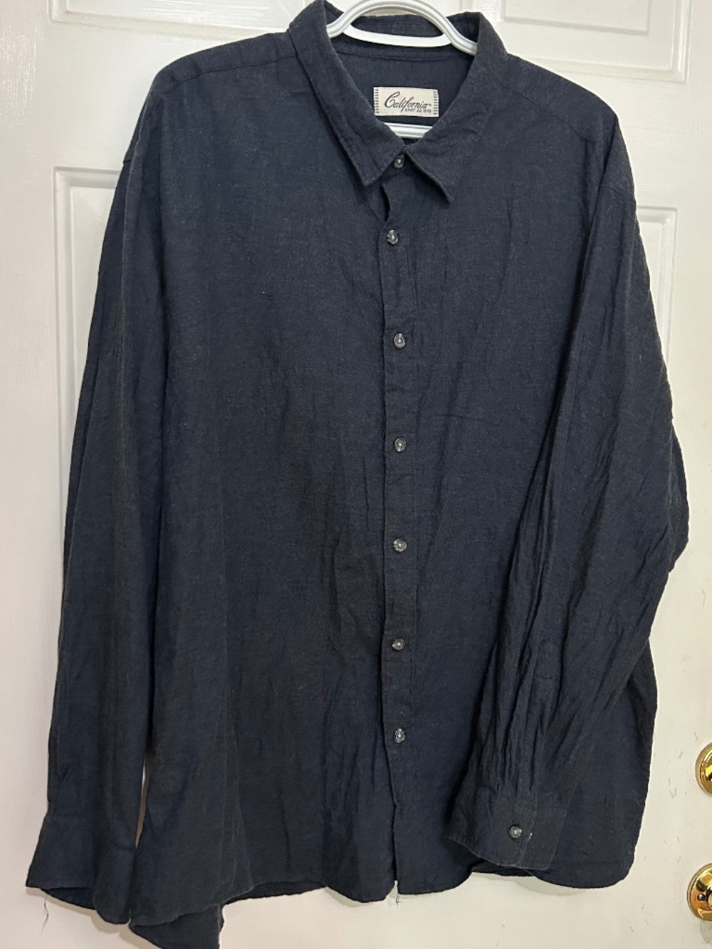 California Shirt Co., Long Sleeve Shirt, XXL-SH, Navy Blue